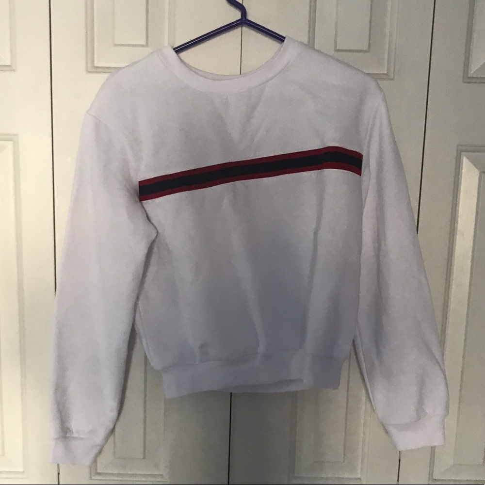 Divided white sweatshirt